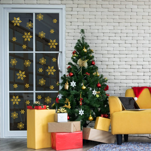 Set fiocchi oro | Vetrofania