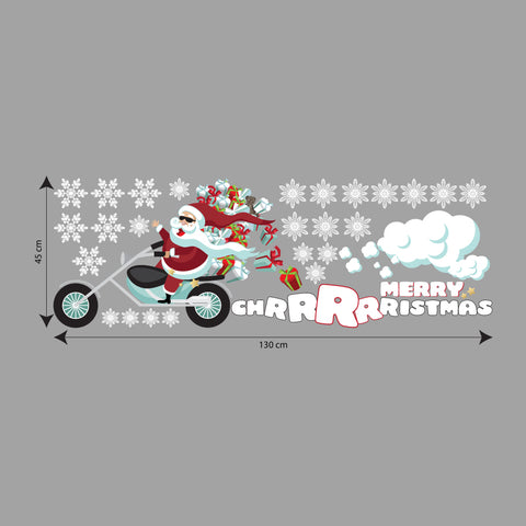 Babbo natale in moto | Vetrofania