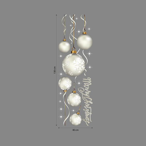 Silver Christmas balls | Vetrofania