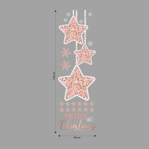 Pendente con stelle rosa | Vetrofania