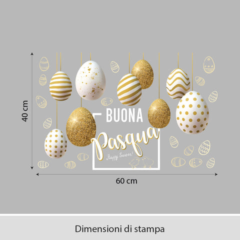 Pendenti buona pasqua | Vetrofania