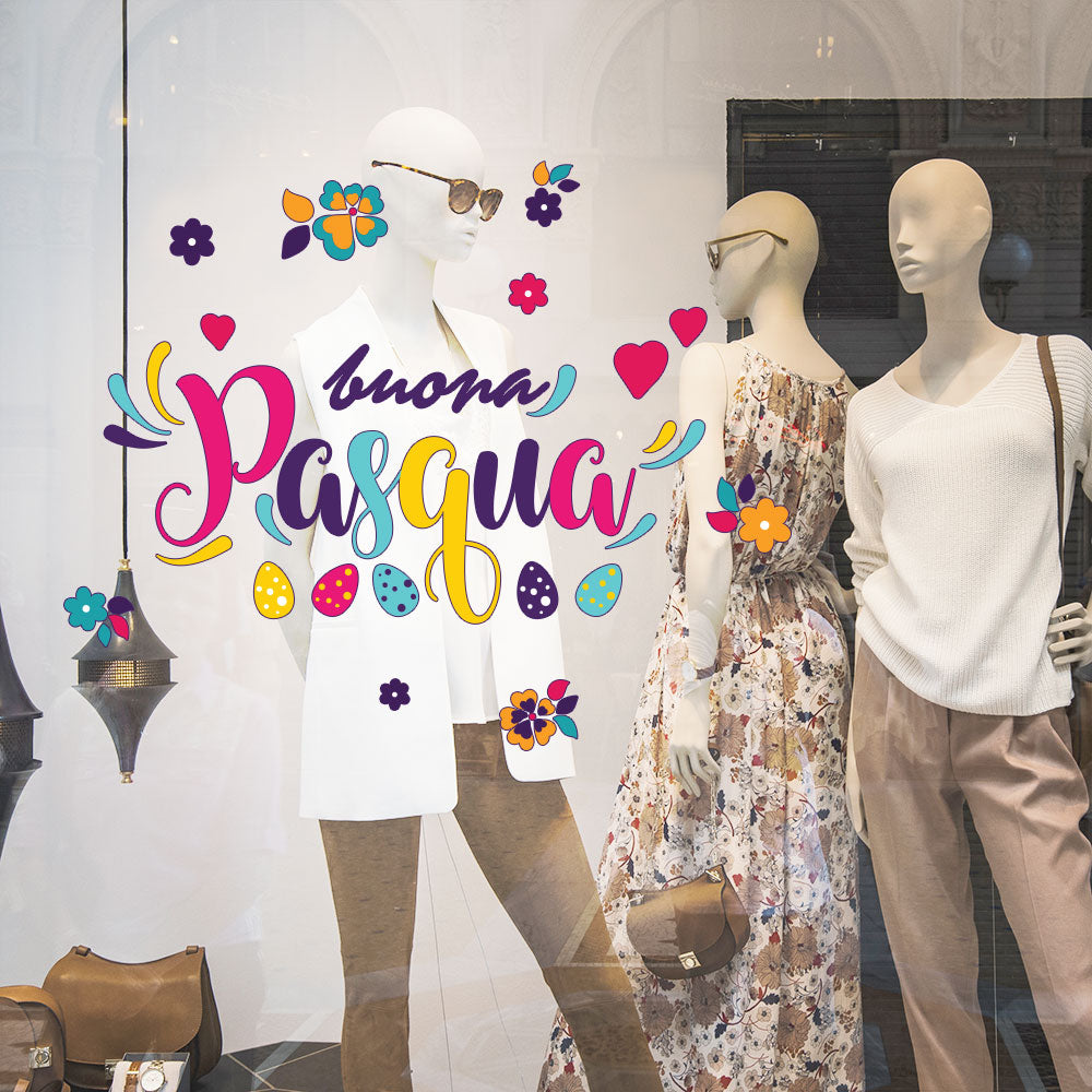 Adesivi Pasqua Per Finestre - 9 Fogli Con Conigli E Uova, Rimovibili - Foto 6