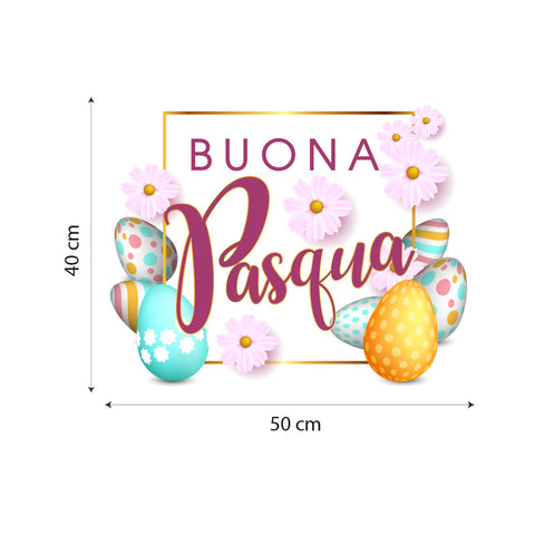 Cornice Buona Pasqua | Vetrofania
