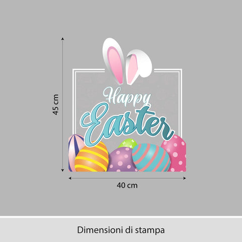 Buona pasqua coniglietto | Vetrofania