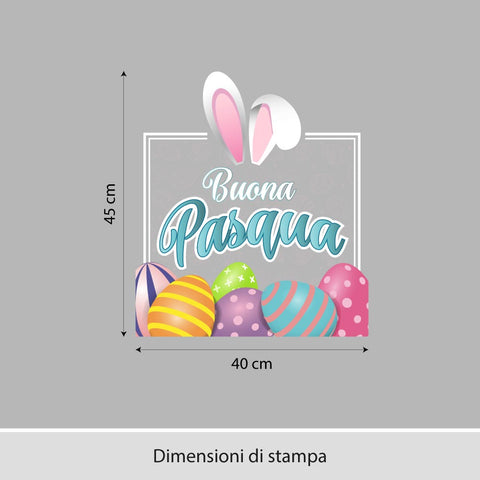 Buona pasqua coniglietto | Vetrofania