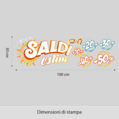 Saldi sotto al sole | Vetrofania