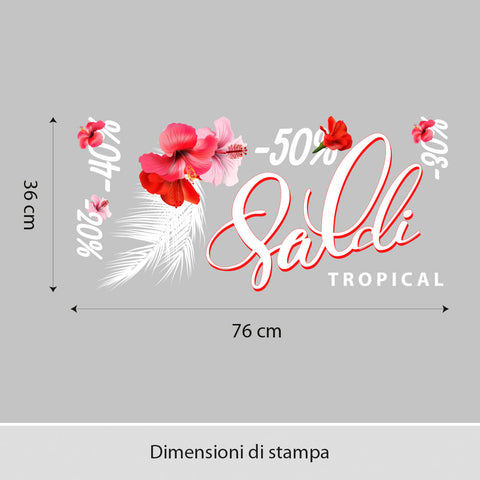 Saldi tropical chic | Vetrofania