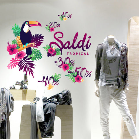 Saldi tropicali | Vetrofania