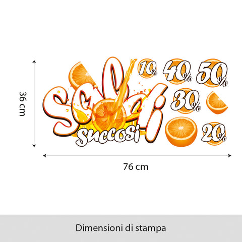 Saldi succosi | Vetrofania