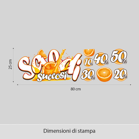 Saldi succosi | Vetrofania