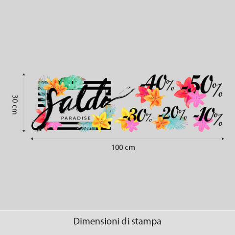 Saldi paradise | Vetrofania