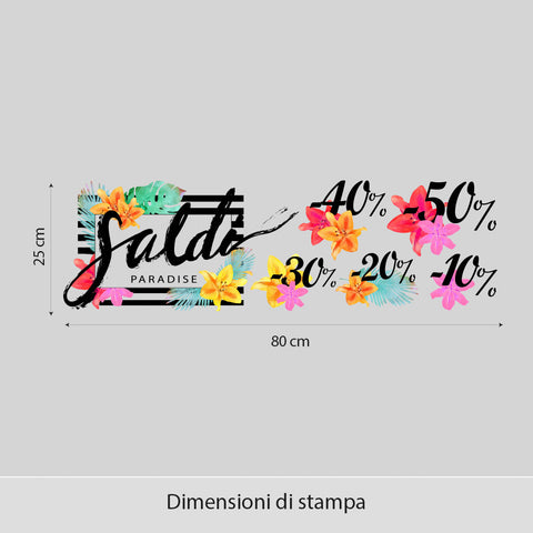Saldi paradise | Vetrofania