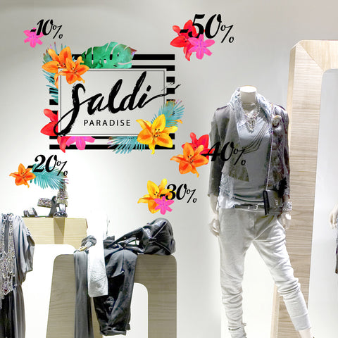 Saldi paradise | Vetrofania