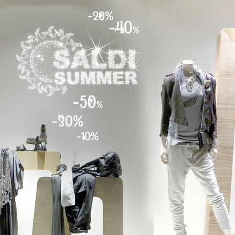 Saldi scintillanti | Vetrofania