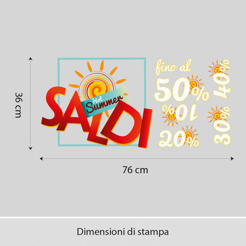 Saldi sole | Vetrofania