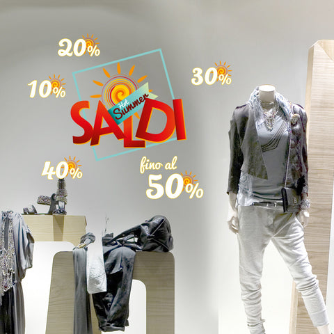 Saldi sole | Vetrofania