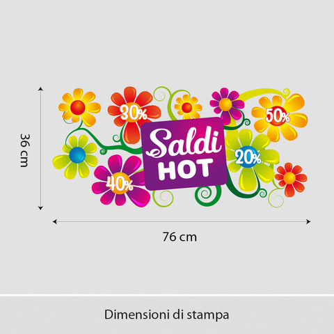 Saldi millefiori | Vetrofania