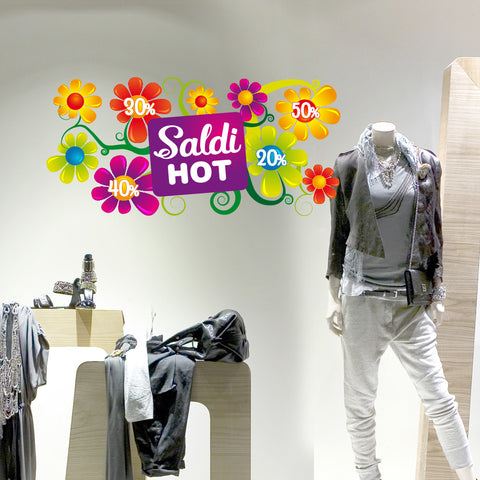 Saldi millefiori | Vetrofania