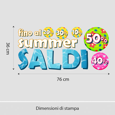 Saldi salvagenti colorati | Vetrofania