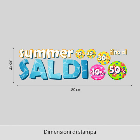 Saldi salvagenti colorati | Vetrofania