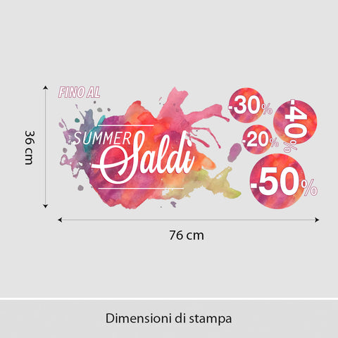 Saldi schizzi di colore | Vetrofania