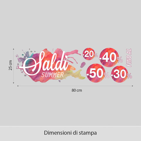 Saldi schizzi di colore | Vetrofania