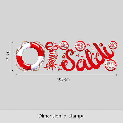 Saldi salvagente summer | Vetrofania