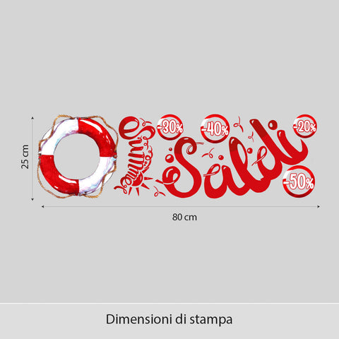 Saldi salvagente summer | Vetrofania