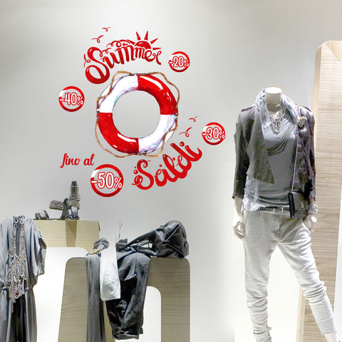 Saldi salvagente summer | Vetrofania