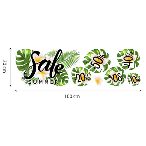 Saldi fiori tropicali | Vetrofania