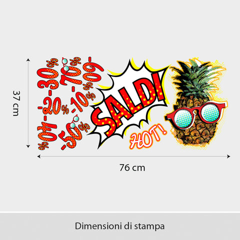 Saldi ananas | Vetrofania