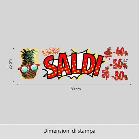 Saldi ananas | Vetrofania