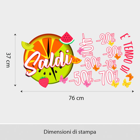 L'ora dei saldi | Vetrofania