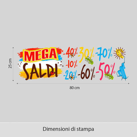 Mega saldi | Vetrofania