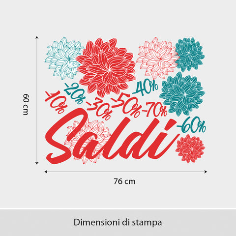 Saldi fiorati | Vetrofania