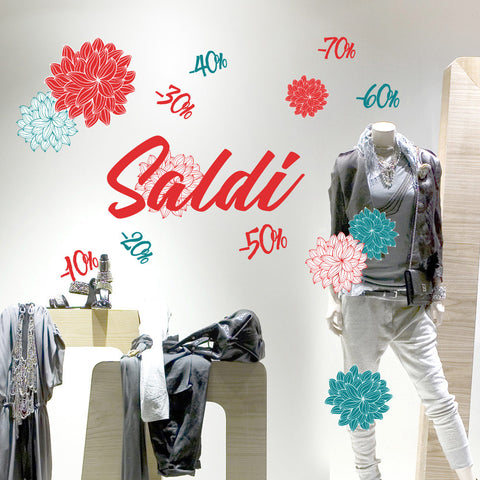Saldi fiorati | Vetrofania