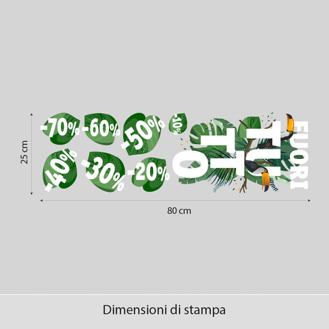 Fuori tutto tucani | Vetrofania
