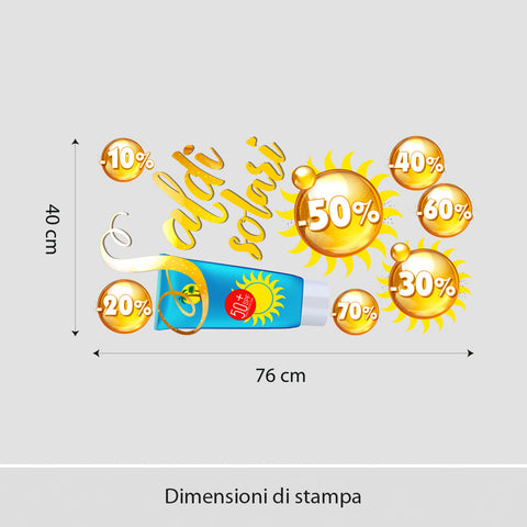 Saldi solari | Vetrofania