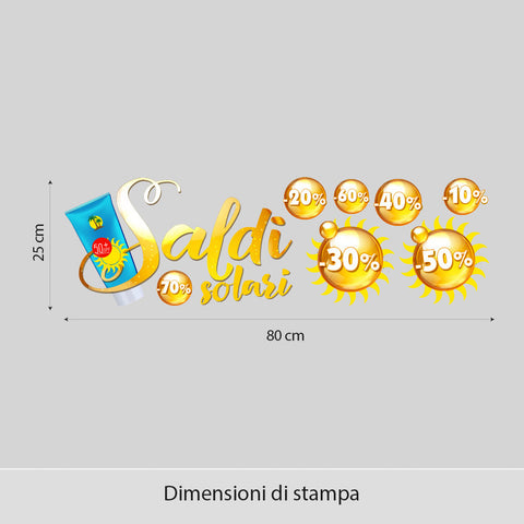 Saldi solari | Vetrofania