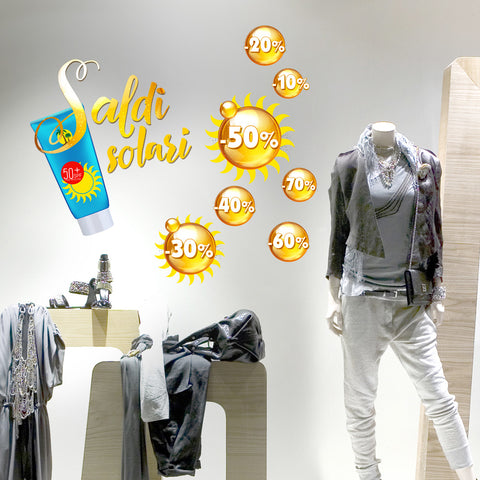 Saldi solari | Vetrofania