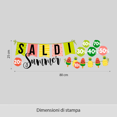 Saldi festoni estivi | Vetrofania
