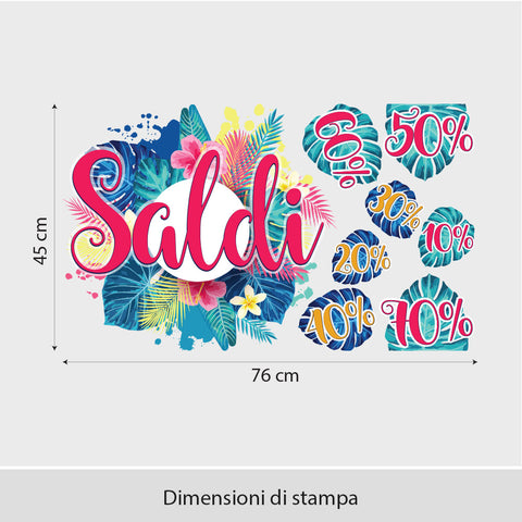 Saldi tropical | Vetrofania