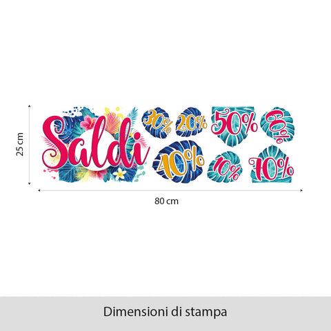 Saldi tropical | Vetrofania