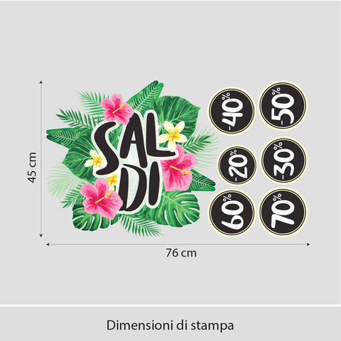 Saldi flowers | Vetrofania