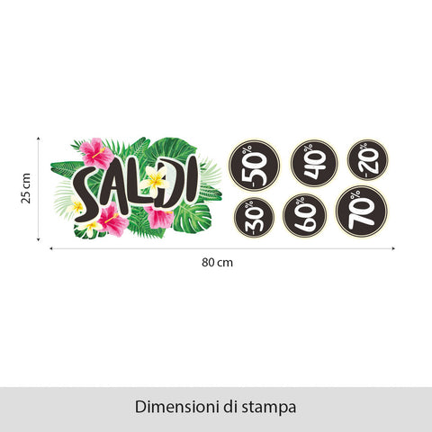 Saldi flowers | Vetrofania
