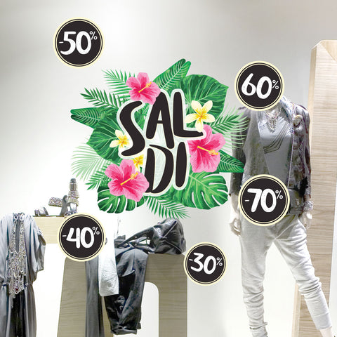 Saldi flowers | Vetrofania