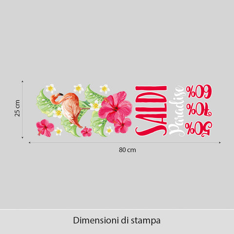 Saldi paradiso tropicale | Vetrofania