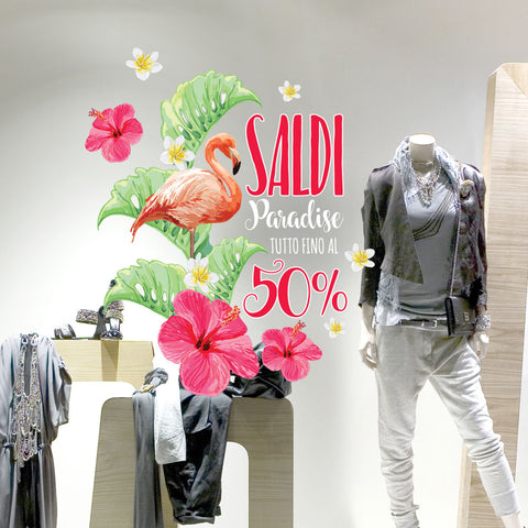Saldi paradiso tropicale | Vetrofania