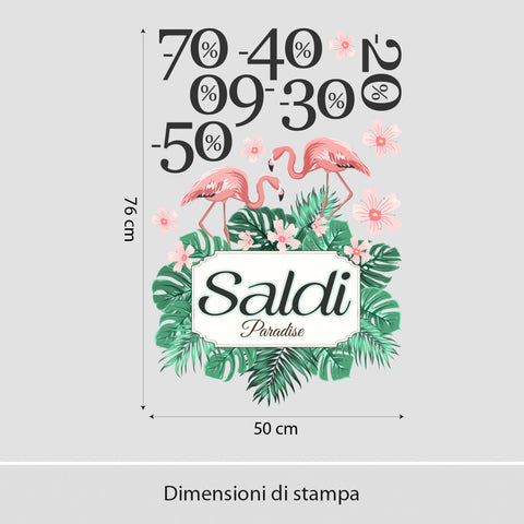 Saldi fenicotteri | Vetrofania