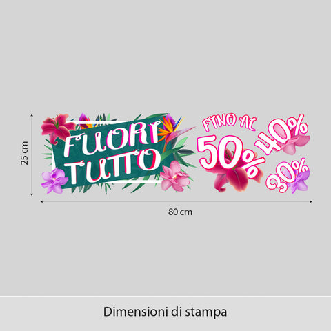 Fuori tutto floreale | Vetrofania